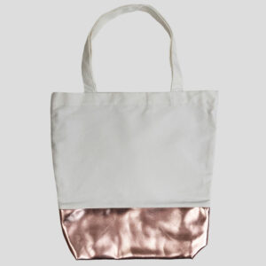 Großhandel - Weisse Shopper Bag mit Rosegold-Borte von Penny Roger