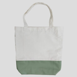 Großhandel - Weisse Shopper Bag mit Salbei-Borte von Penny Roger